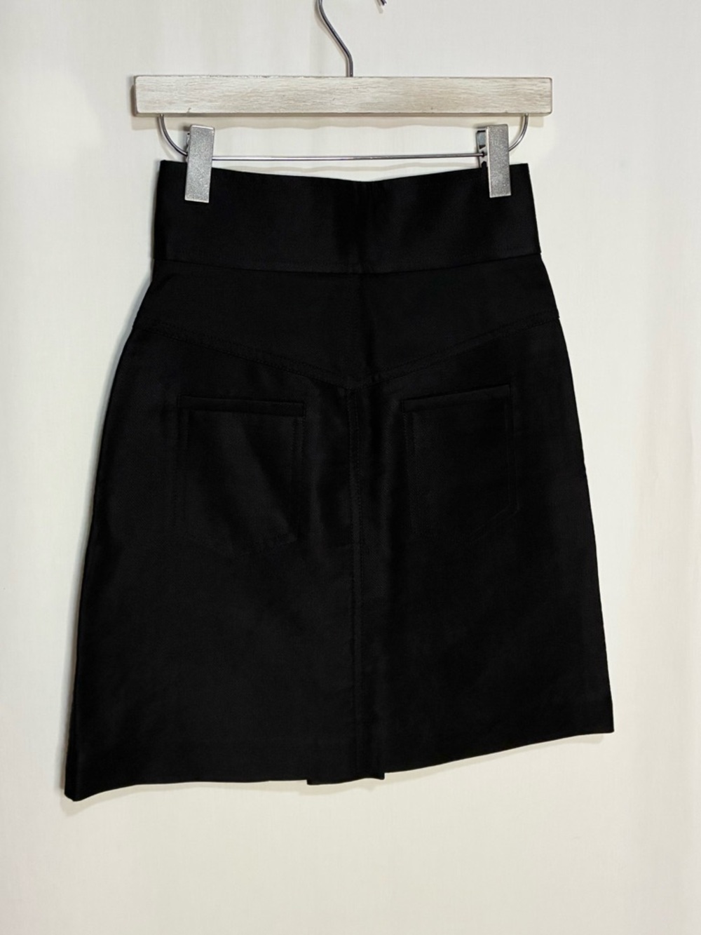 Sandro Aliya Zip Cotton Blend Twill Skirt - Picture 6 of 9